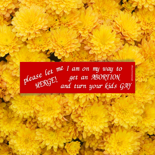 Let Me Merge! Bumper Sticker